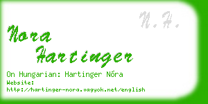 nora hartinger business card